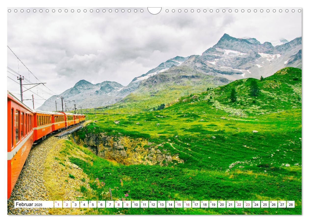 Bild: 9783435199600 | Rhätische Bahn - Fahrt durch die Bündner Alpen (Wandkalender 2025...