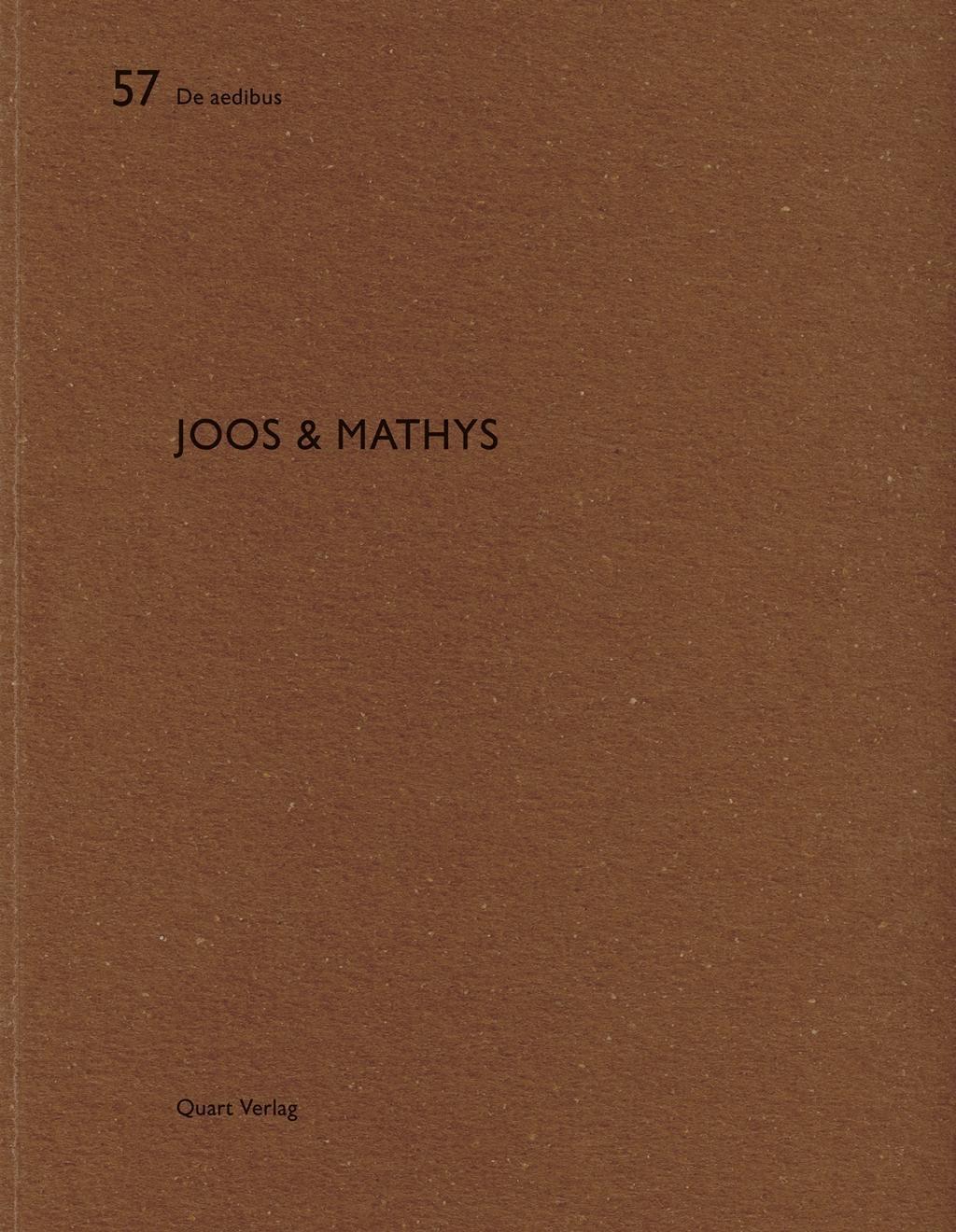 Cover: 9783037610770 | Joos &amp; Mathys | Dt/engl, De aedibus | Taschenbuch | 116 S. | Deutsch