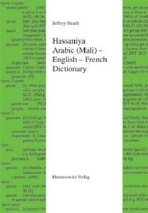 Cover: 9783447050128 | Hassaniya Arabic (Mali) - English - French Dictionary | Jeffrey Heath