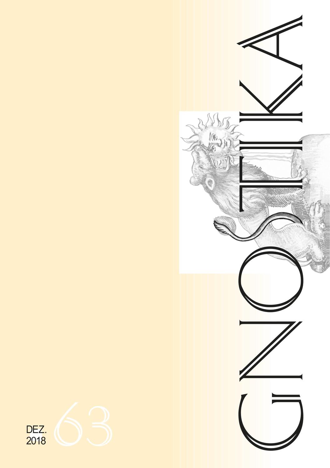 Cover: 9783937592329 | Gnostika 63 | Zeitschrift für Symbolsysteme | Hans Thomas Hakl | Buch