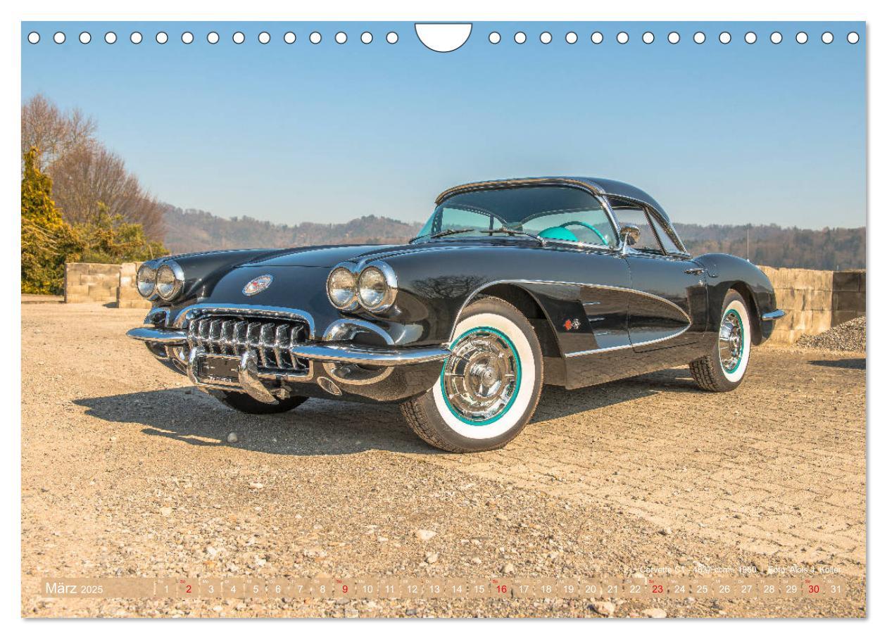 Bild: 9783435363261 | Corvette Oldtimer 2025 (Wandkalender 2025 DIN A4 quer), CALVENDO...