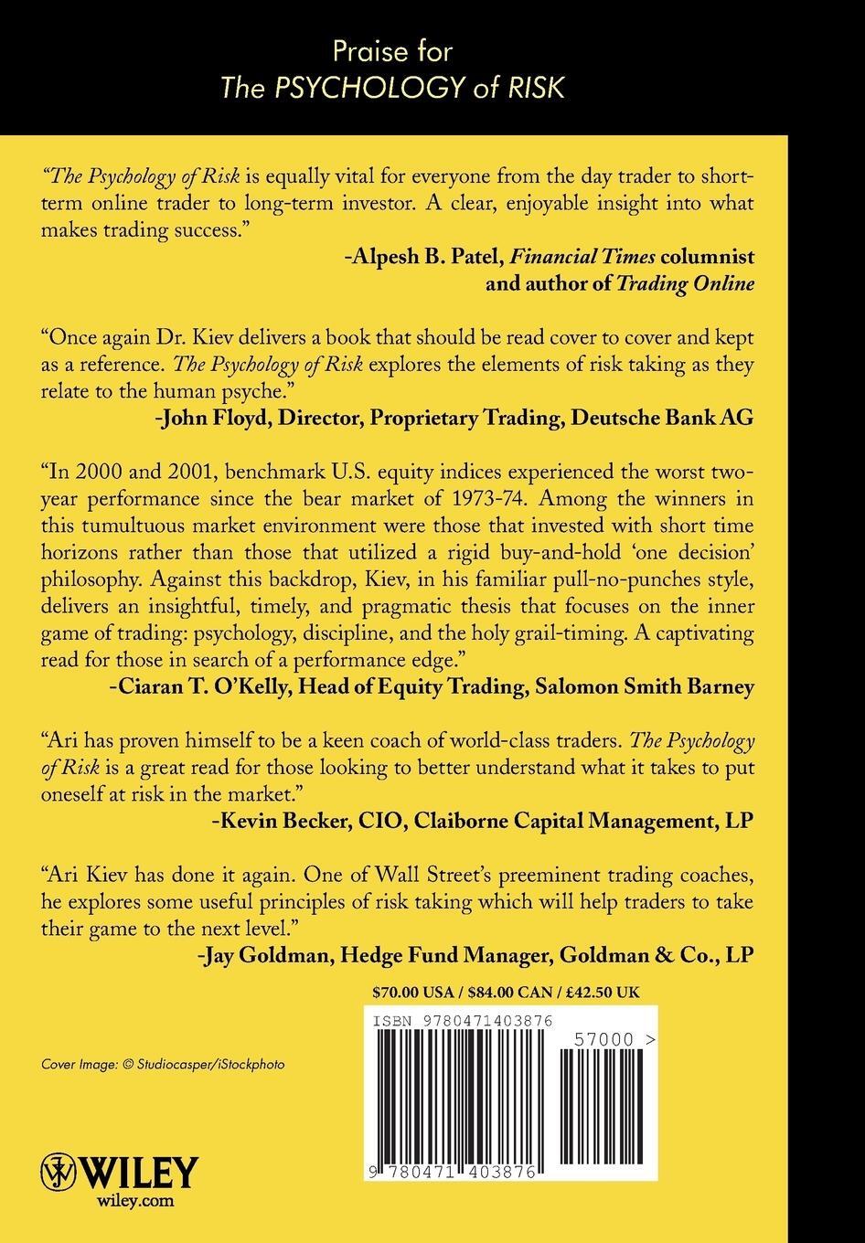 Cover: 9780471403876 | The Psychology of Risk | Ari Kiev | Buch | HC gerader Rücken kaschiert