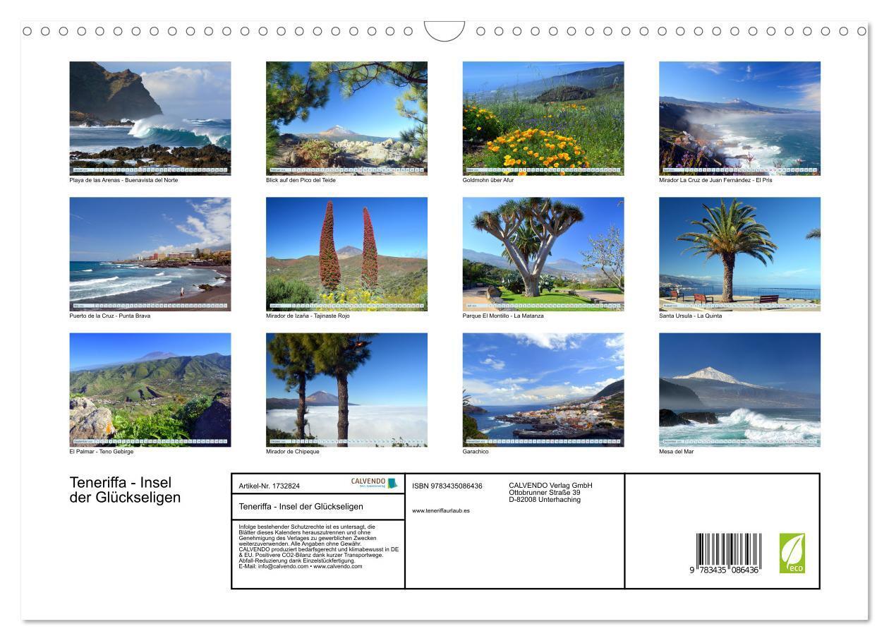 Bild: 9783435086436 | Teneriffa - Insel der Glückseligen (Wandkalender 2025 DIN A3 quer),...