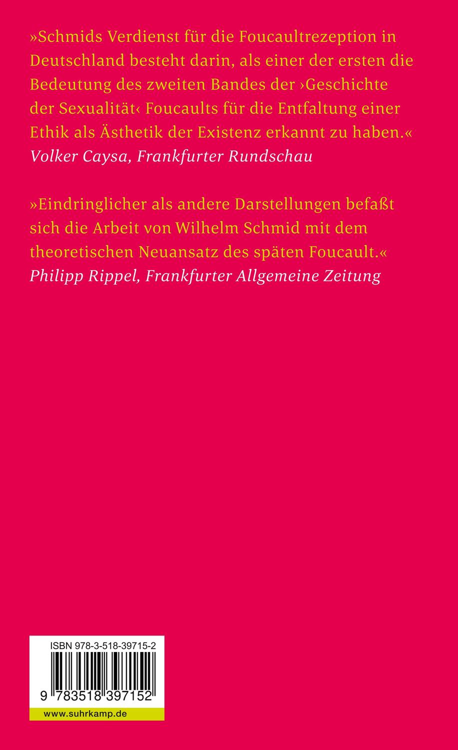 Rückseite: 9783518397152 | Die Geburt der Philosophie im Garten der Lüste | Wilhelm Schmid | Buch
