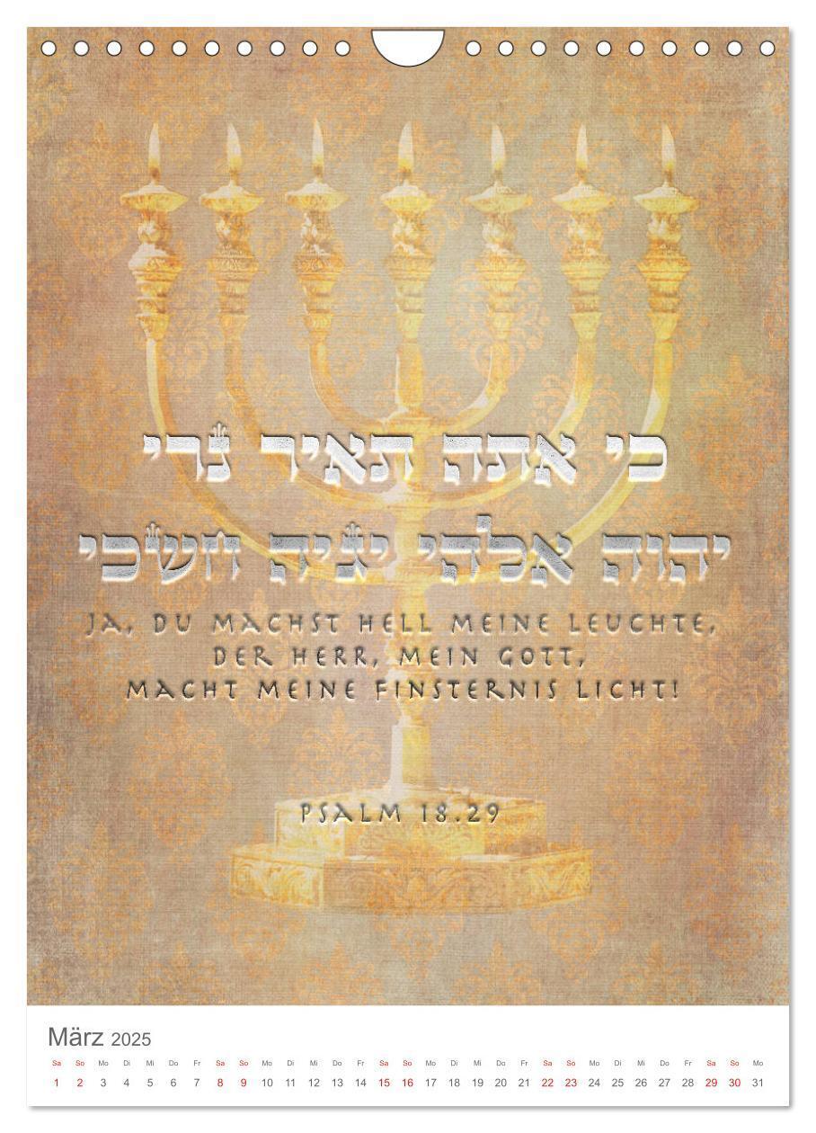 Bild: 9783435979271 | Psalmen Tehilim Hebräisch - Deutsch (Wandkalender 2025 DIN A4...