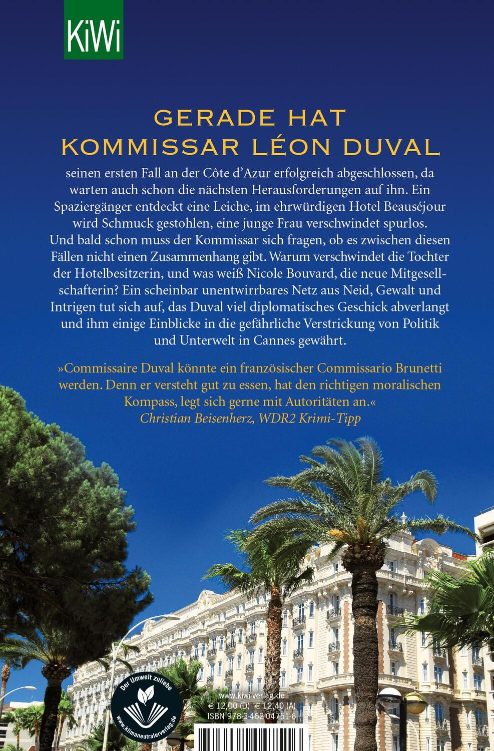 Rückseite: 9783462047516 | Intrigen an der Côte d'Azur | Der zweite Fall für Kommissar Duval