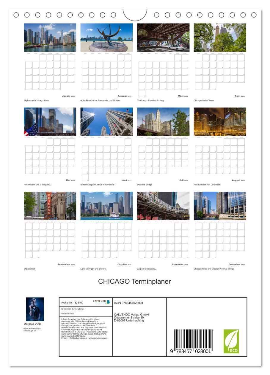 Bild: 9783457028001 | CHICAGO Terminplaner (Wandkalender 2025 DIN A4 hoch), CALVENDO...