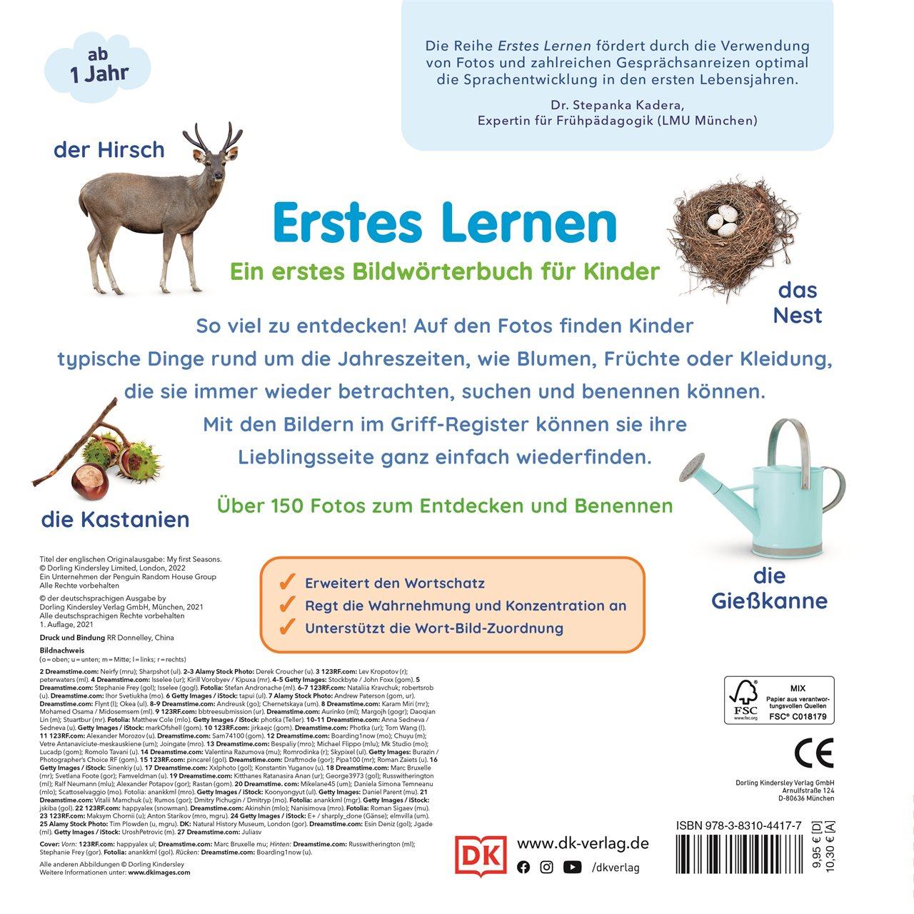 Rückseite: 9783831044177 | Erstes Lernen. Jahreszeiten | DK Verlag - Kids | Buch | Erstes Lernen