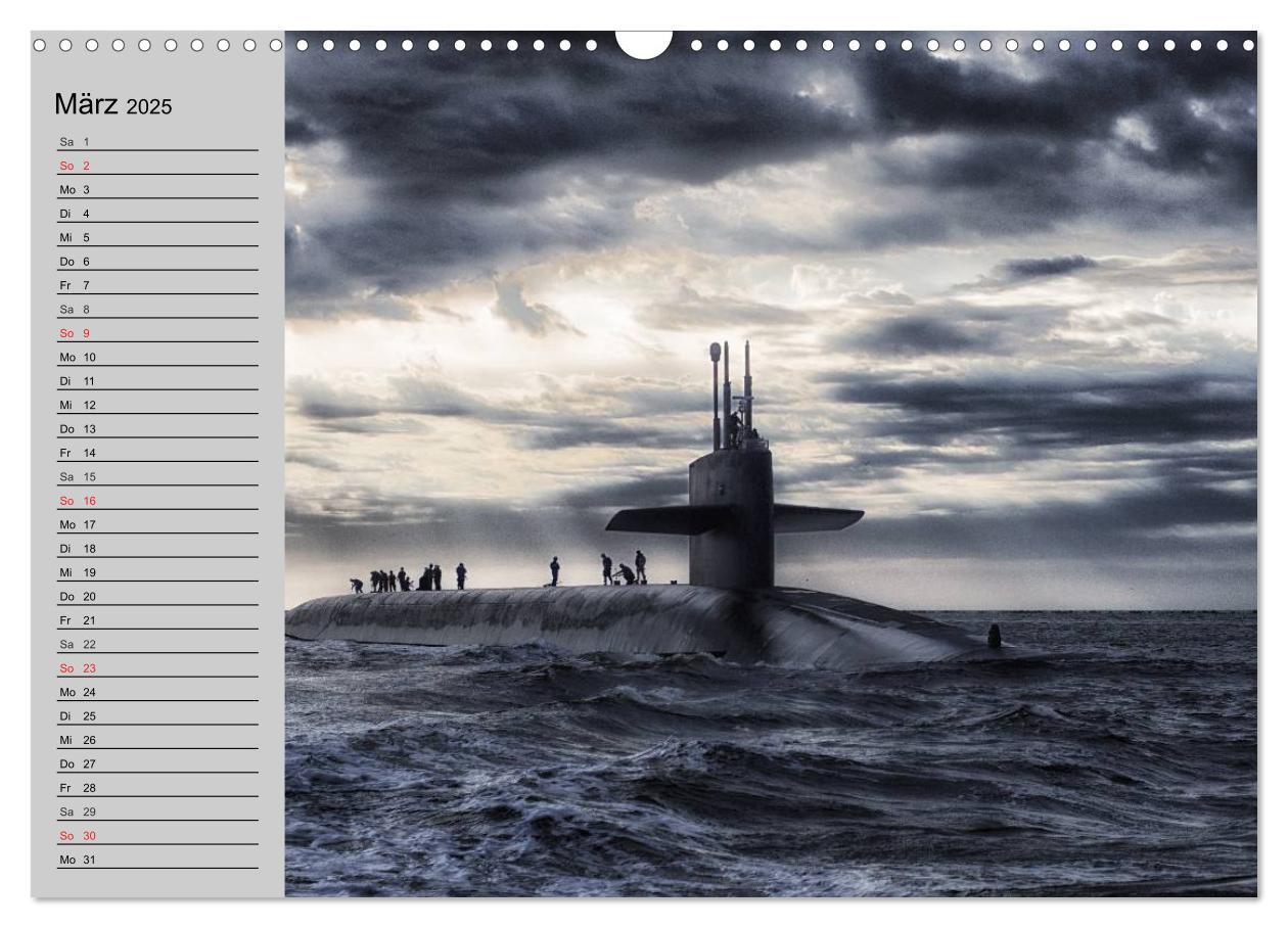 Bild: 9783435523467 | U-Boote. Militärische Ungetüme (Wandkalender 2025 DIN A3 quer),...