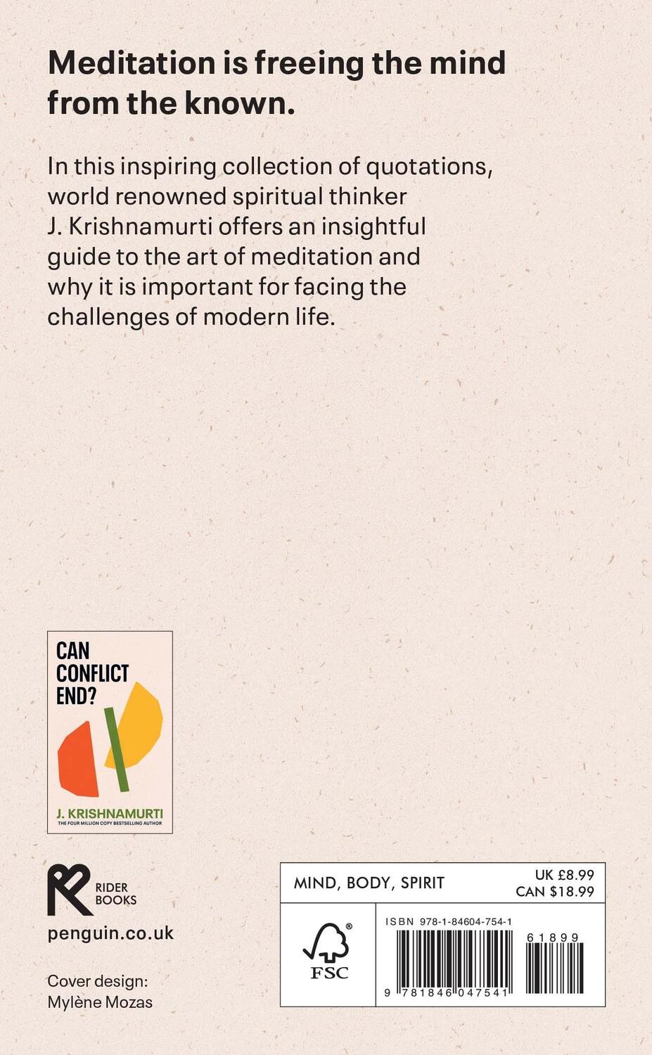 Rückseite: 9781846047541 | What is Meditation? | J. Krishnamurti | Taschenbuch | Englisch | 2023