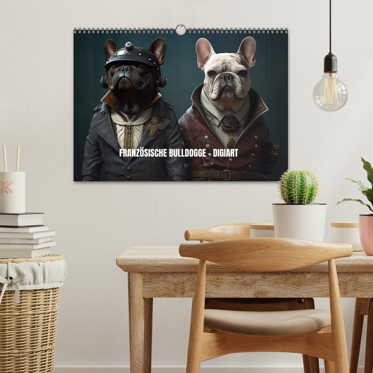 Bild: 9783383891779 | Französische Bulldogge KI Digiart (Wandkalender 2025 DIN A3 quer),...