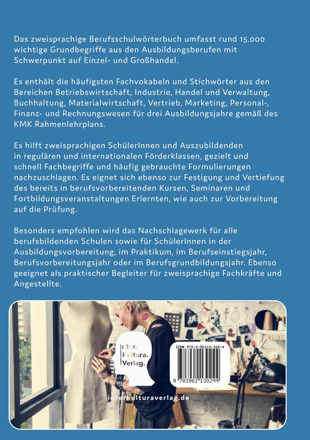 Rückseite: 9783962130244 | Berufsschulwörterbuch für Einzel- und Großhandel. Deutsch-Persisch