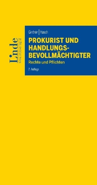 Cover: 9783707333381 | Prokurist und Handlungsbevollmächtigter (f. Österreich) | Taschenbuch