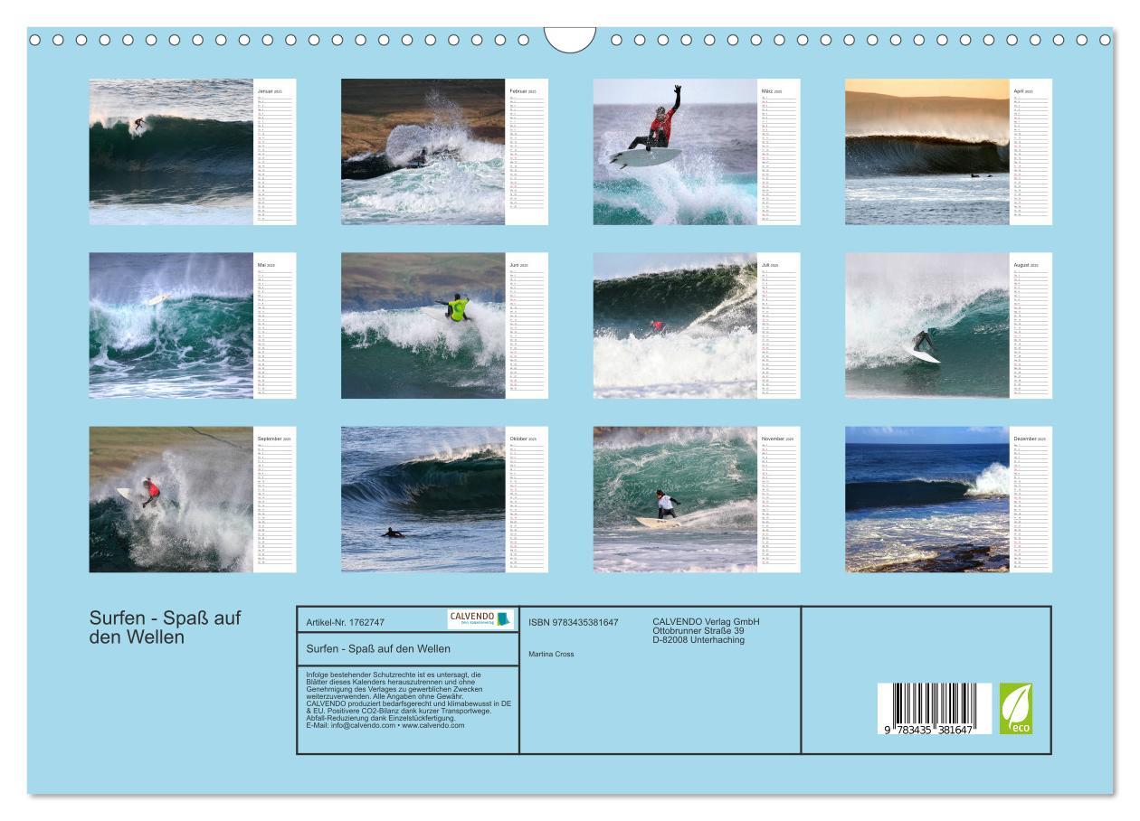 Bild: 9783435381647 | Surfen - Spaß auf den Wellen (Wandkalender 2025 DIN A3 quer),...