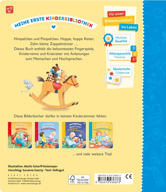 Bild: 9783473436873 | Meine ersten Fingerspiele und Kinderreime | Volksgut | Buch | 30 S.