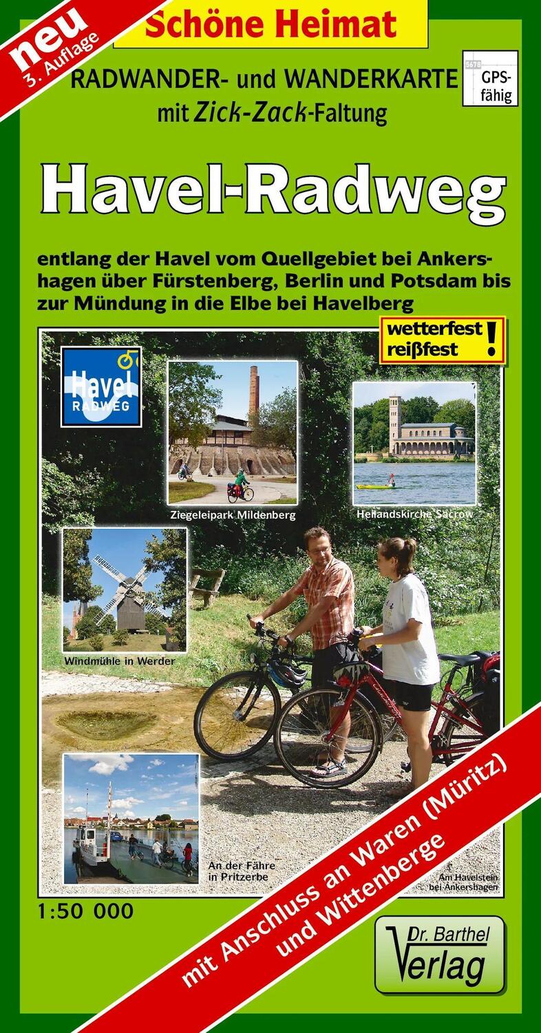 Cover: 9783895911729 | Radwander- und Wanderkarte Havel-Radweg 1 : 50 000 (mit Zick-Zack...