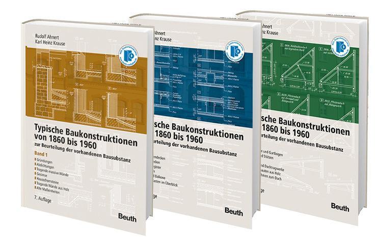 Typische Baukonstruktionen von 1860-1960. Buchpaket/ 3 Bde. - Krause, Karl Heinz
