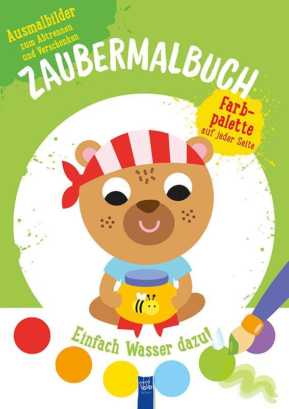 Cover: 9789463998260 | Zaubermalbuch - Bär (grün) | Mit Pinsel und Farbpalette | Taschenbuch