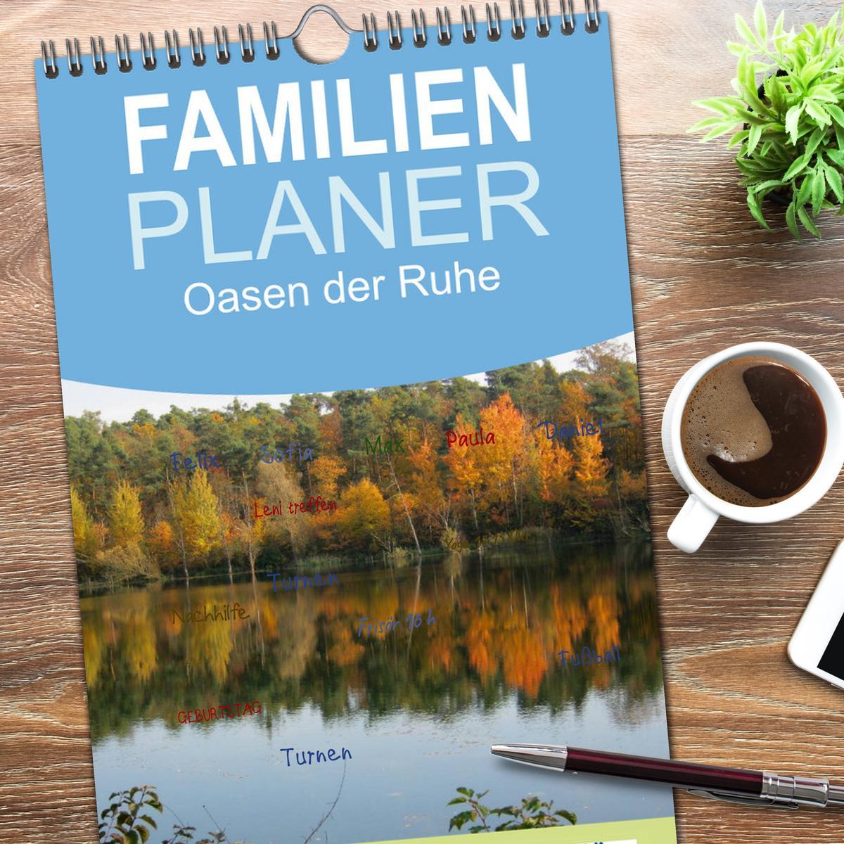 Bild: 9783457120187 | Familienplaner 2025 - Oasen der Ruhe 2025 / Geburtstagskalender mit...