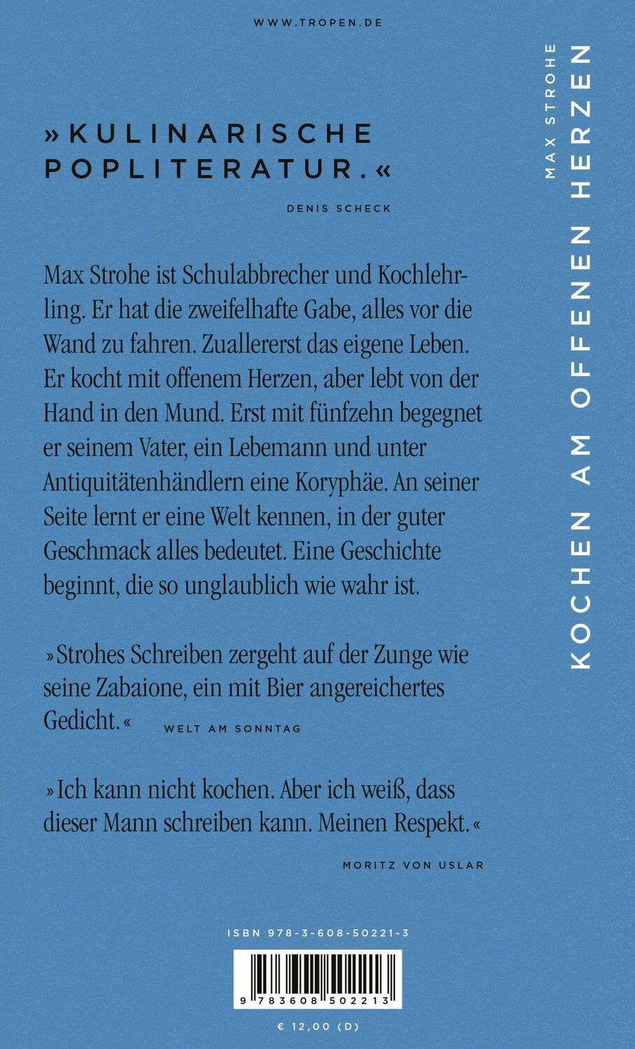 Rückseite: 9783608502213 | Kochen am offenen Herzen | Lehr- und Wanderjahre | Max Strohe | Buch