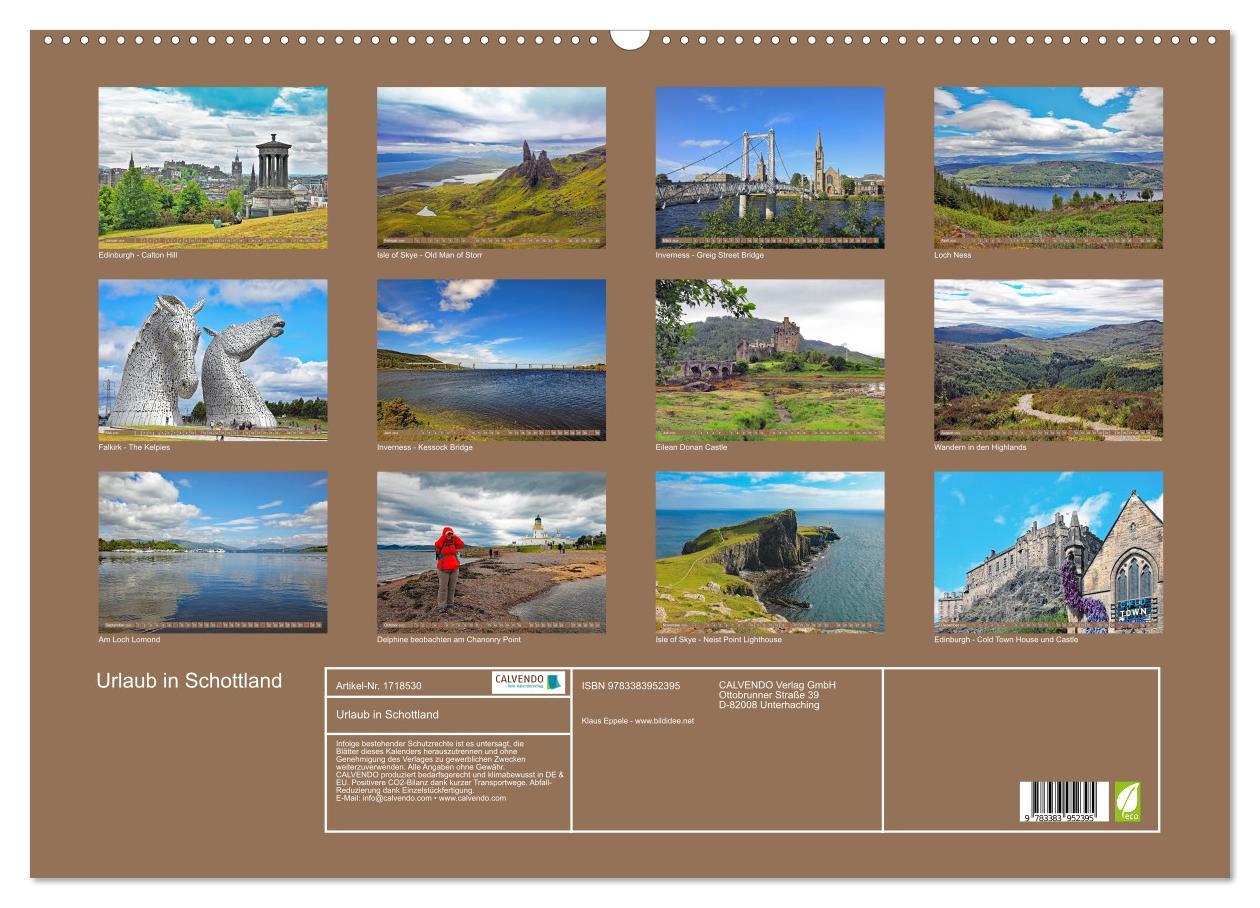 Bild: 9783383952395 | Urlaub in Schottland (Wandkalender 2025 DIN A2 quer), CALVENDO...