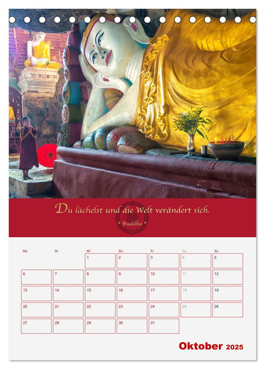 Bild: 9783435926985 | Buddhistische Weisheiten - DER ROTE SCHIRM (Tischkalender 2025 DIN...