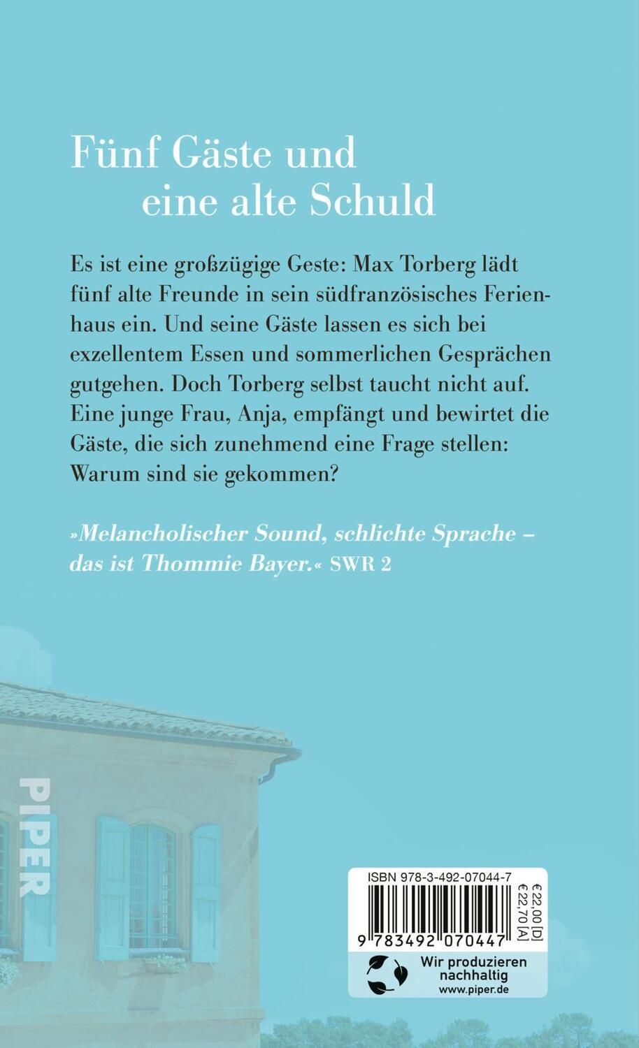 Rückseite: 9783492070447 | Sieben Tage Sommer | Thommie Bayer | Buch | 160 S. | Deutsch | 2022