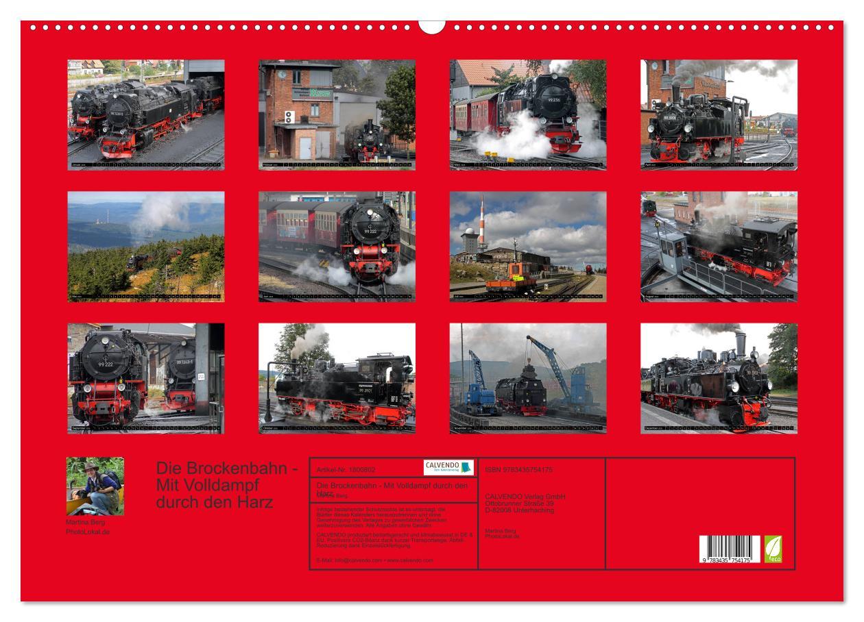 Bild: 9783435754175 | Die Brockenbahn - Mit Volldampf durch den Harz (Wandkalender 2025...