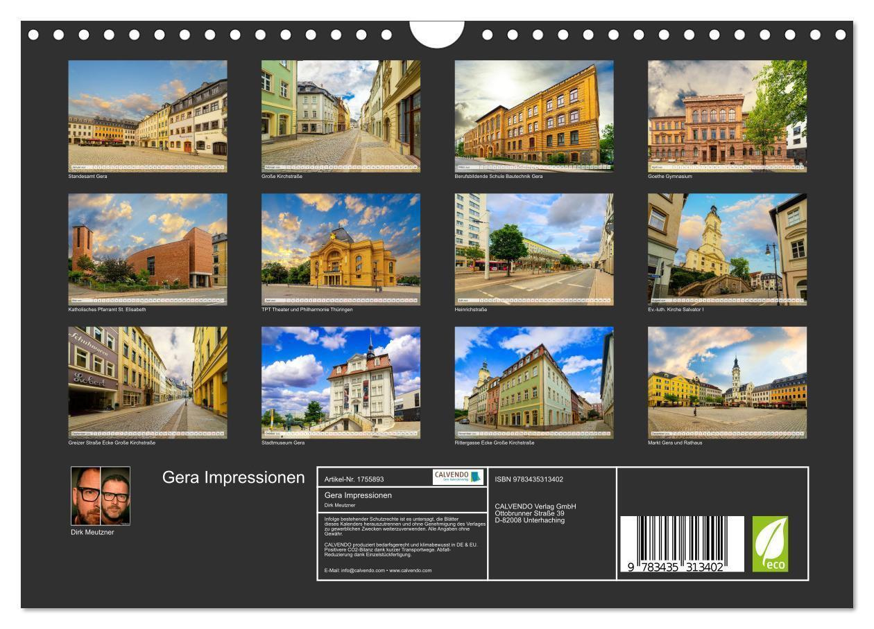 Bild: 9783435313402 | Gera Impressionen (Wandkalender 2025 DIN A4 quer), CALVENDO...