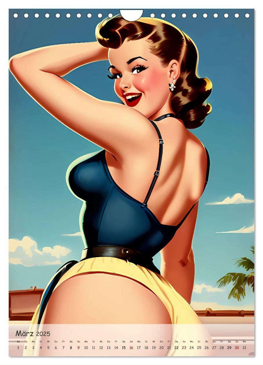 Bild: 9783383808449 | Pin-up Girls - Retro Glamour (Wandkalender 2025 DIN A4 hoch),...