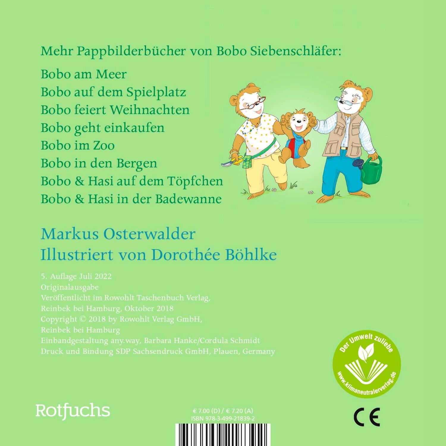 Rückseite: 9783757100452 | Bobo bei Oma und Opa | Pappbilderbuch ab 24 Monaten | Osterwalder