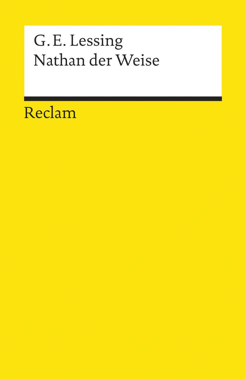 Cover: 9783150000038 | Nathan der Weise. Ein dramatisches Gedicht in fünf Aufzügen | Lessing