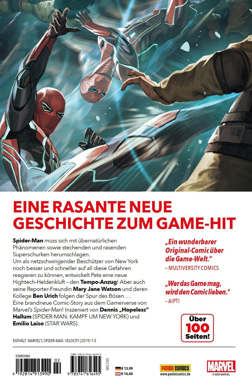 Rückseite: 9783741616495 | Spider-Man: Tempo | Bd. 1 | Dennis Hallum (u. a.) | Taschenbuch | 2020