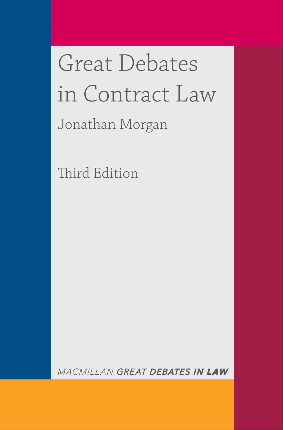 Cover: 9781352009989 | Great Debates in Contract Law | Dr Jonathan Morgan | Taschenbuch
