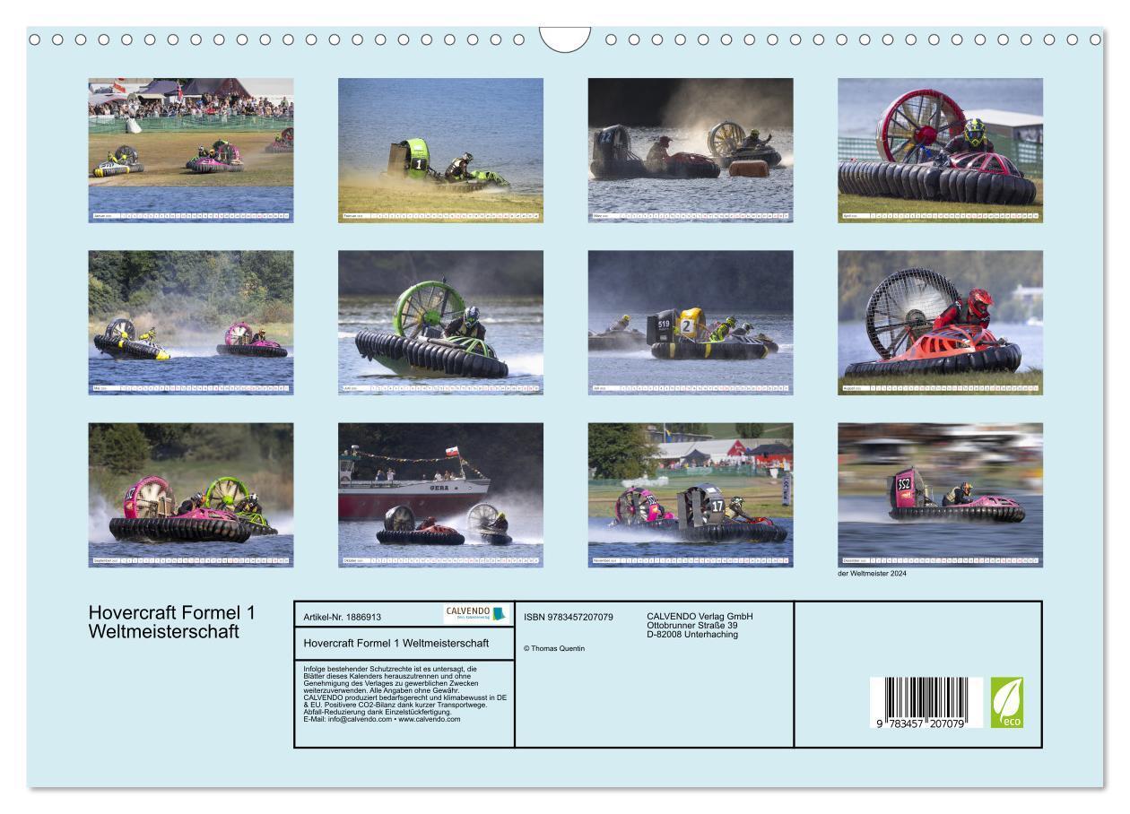 Bild: 9783457207079 | Hovercraft Formel 1 Weltmeisterschaft (Wandkalender 2025 DIN A3...