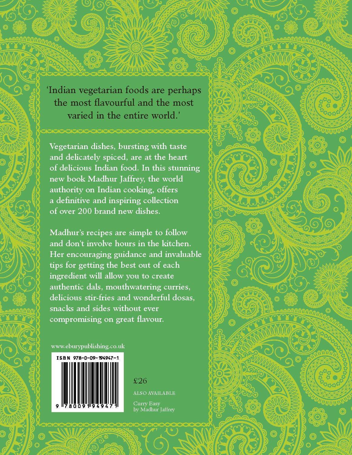 Rückseite: 9780091949471 | Curry Easy Vegetarian | Madhur Jaffrey | Buch | Englisch | 2014