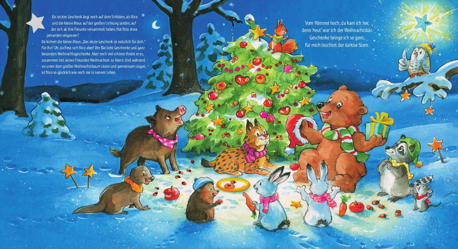 Bild: 9783780664235 | Der kleine Weihnachtsbär | Funkel-Bilderbuch mit Glitzersteinen | Buch