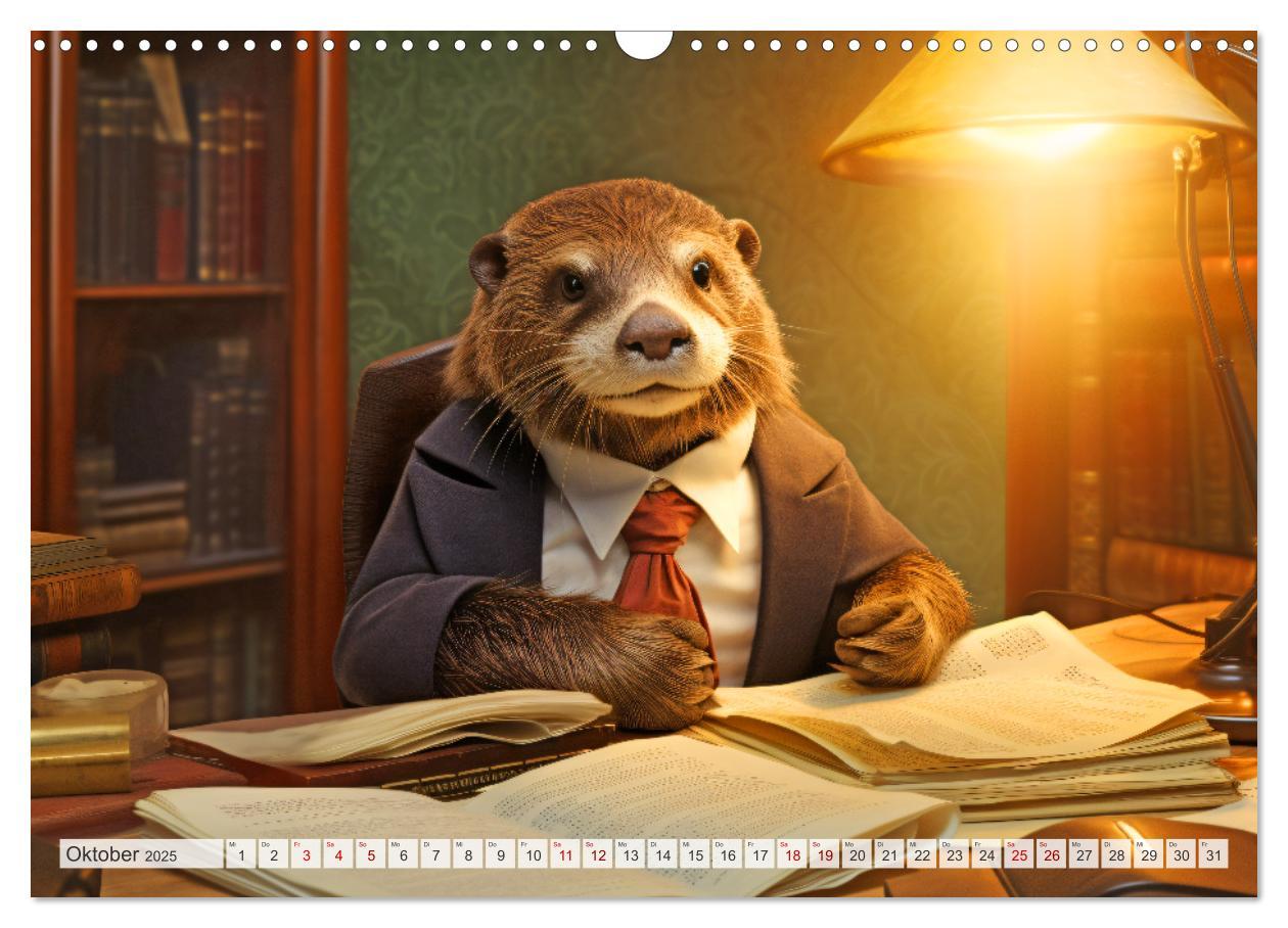 Bild: 9783383891984 | Otter bei der Arbeit (Wandkalender 2025 DIN A3 quer), CALVENDO...