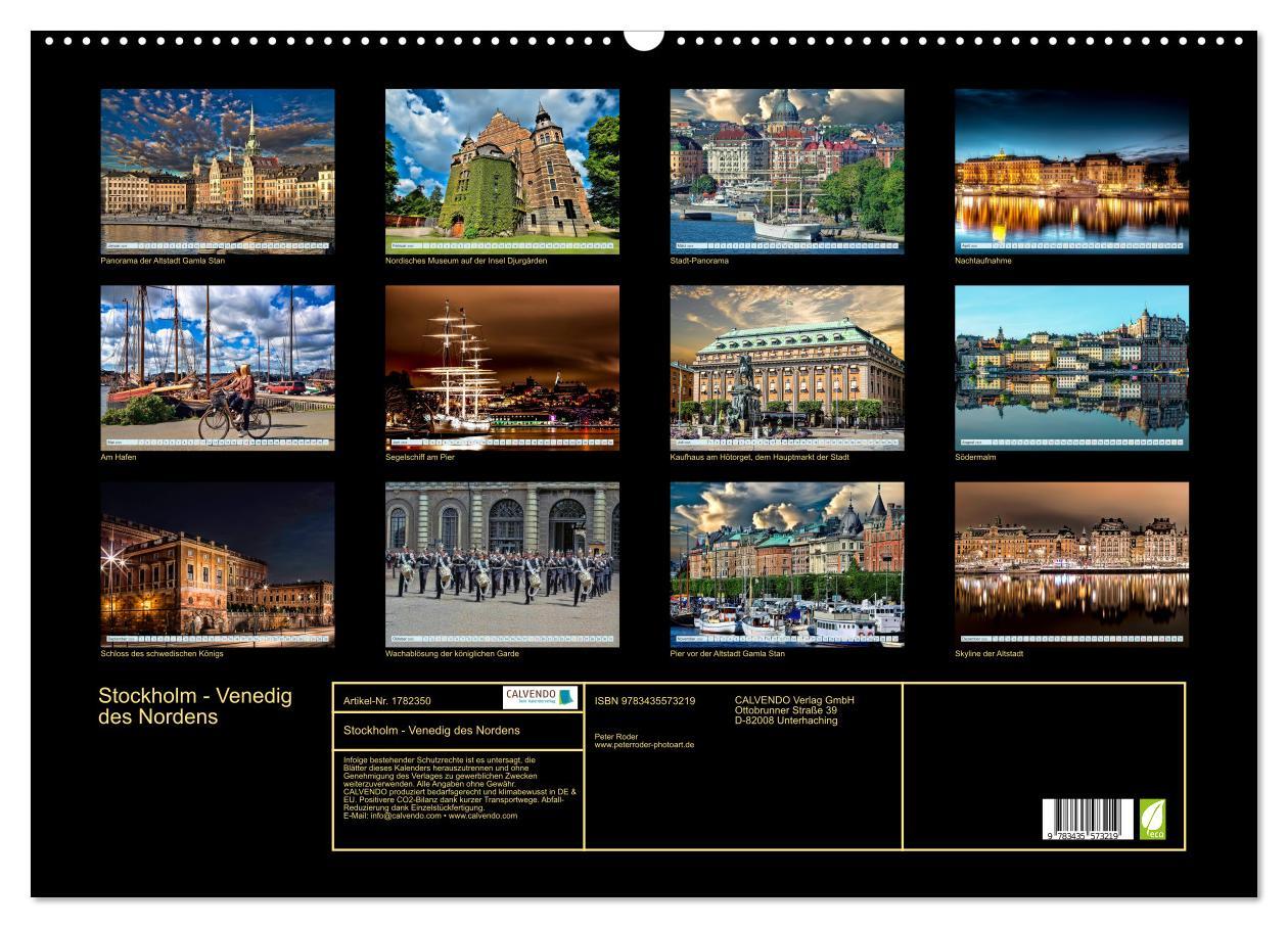 Bild: 9783435573219 | Stockholm - Venedig des Nordens (Wandkalender 2025 DIN A2 quer),...