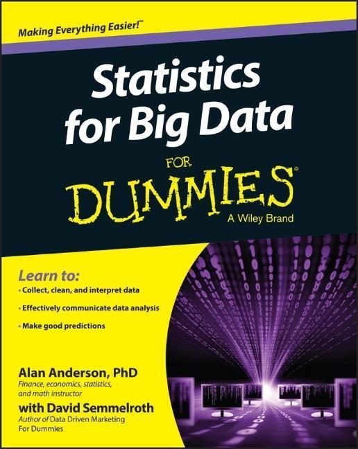 Cover: 9781118940013 | Statistics for Big Data For Dummies | Alan Anderson | Taschenbuch