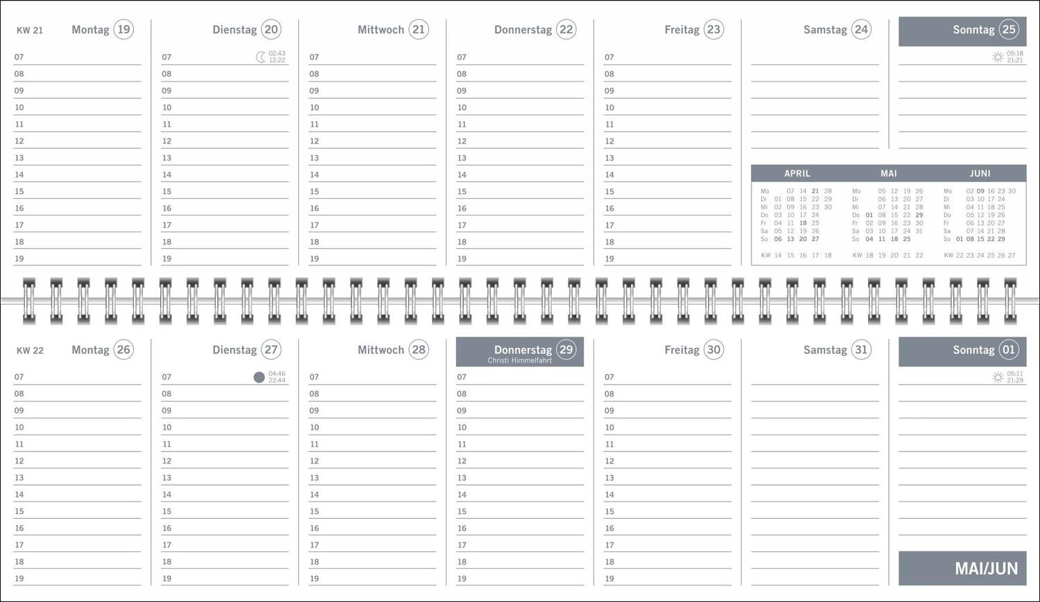 Bild: 9783756406678 | Wochenquerplaner Petrol 2025 | Heye | Kalender | Bürokalender Heye