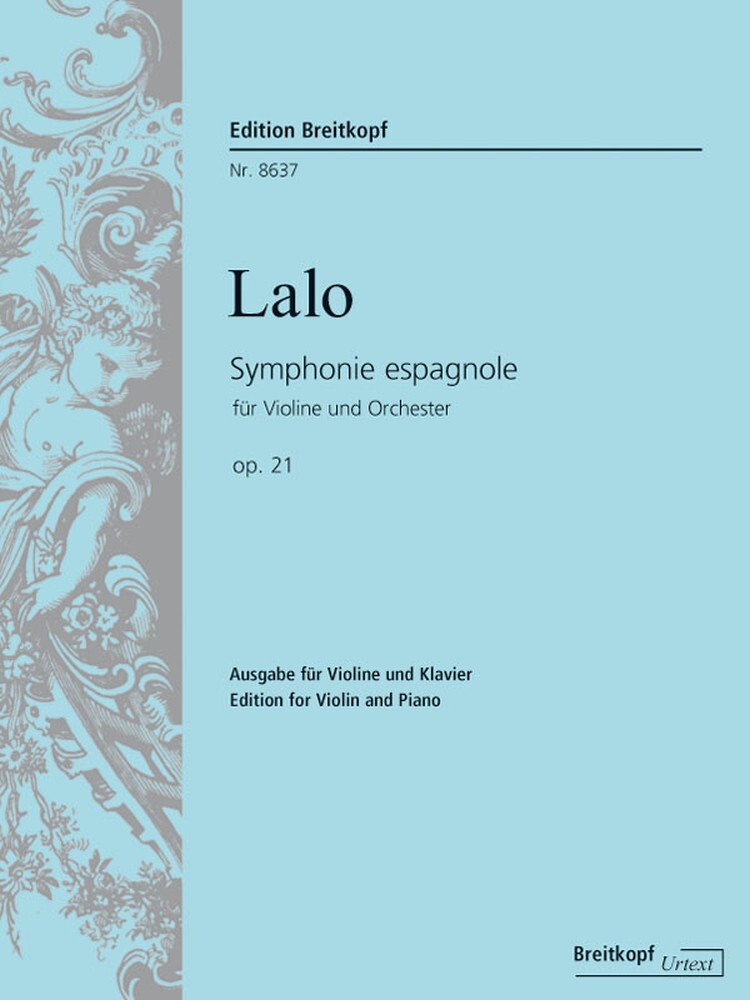 Cover: 9790004182758 | Symphonie espagnole op. 21 | Edouard Lalo | Breitkopf Urtext Edition
