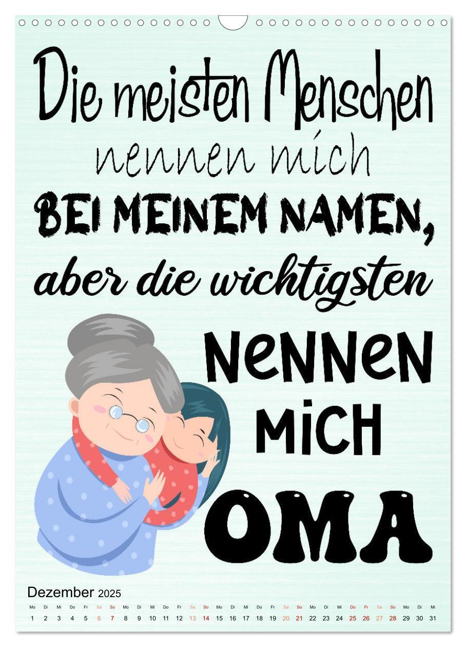 Bild: 9783435888573 | Glück ist, Oma zu sein (Wandkalender 2025 DIN A3 hoch), CALVENDO...