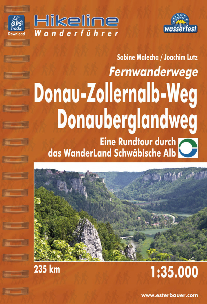 Cover: 9783850005371 | Hikeline Wanderführer Fernwanderwege Donau-Zollernalb-Weg,...