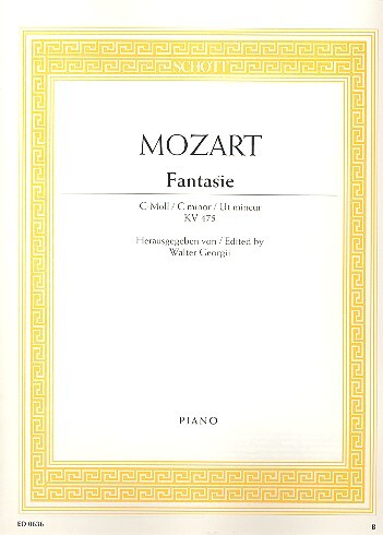 Cover: 9790001086172 | Fantasie C Kv475 | Wolfgang Amadeus Mozart | Buch | Schott Music