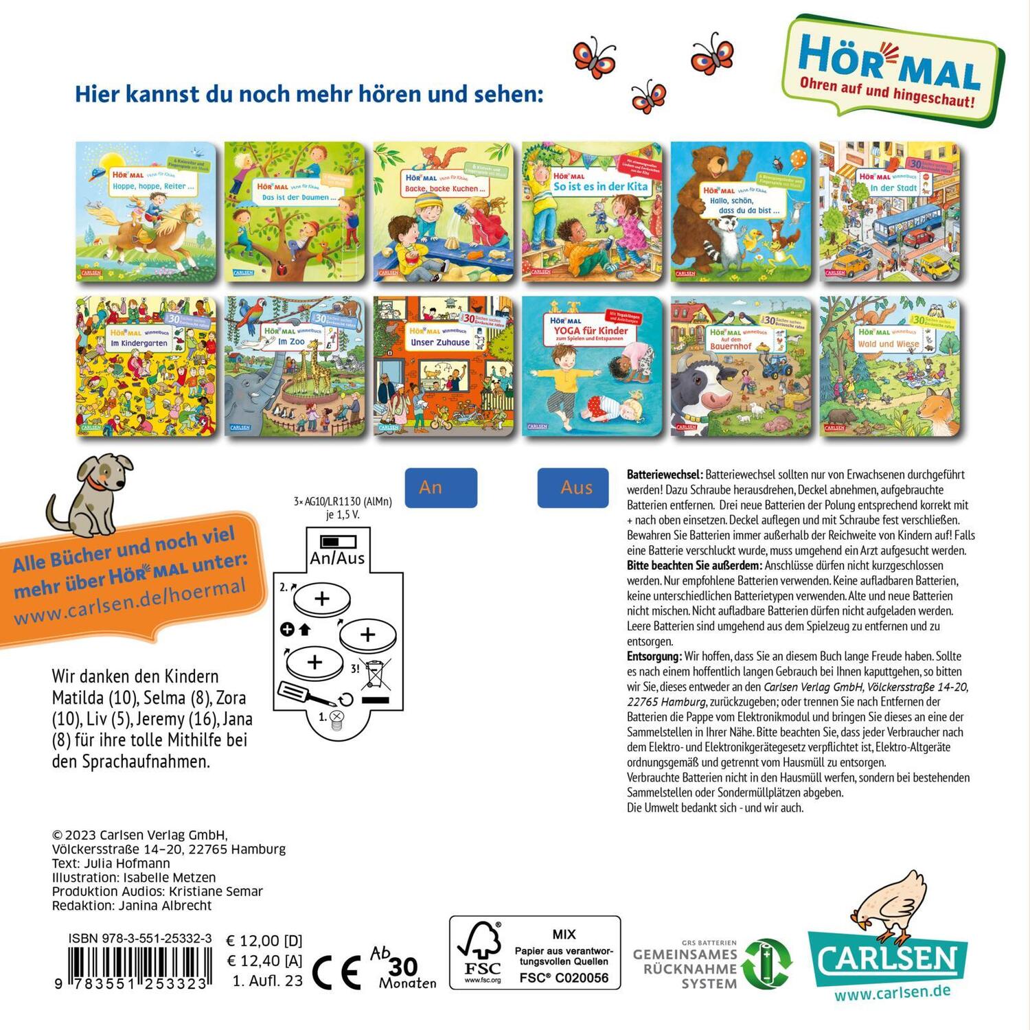 Rückseite: 9783551253323 | Hör mal (Soundbuch): Wimmelbuch: Spielplatz | Julia Hofmann | Buch