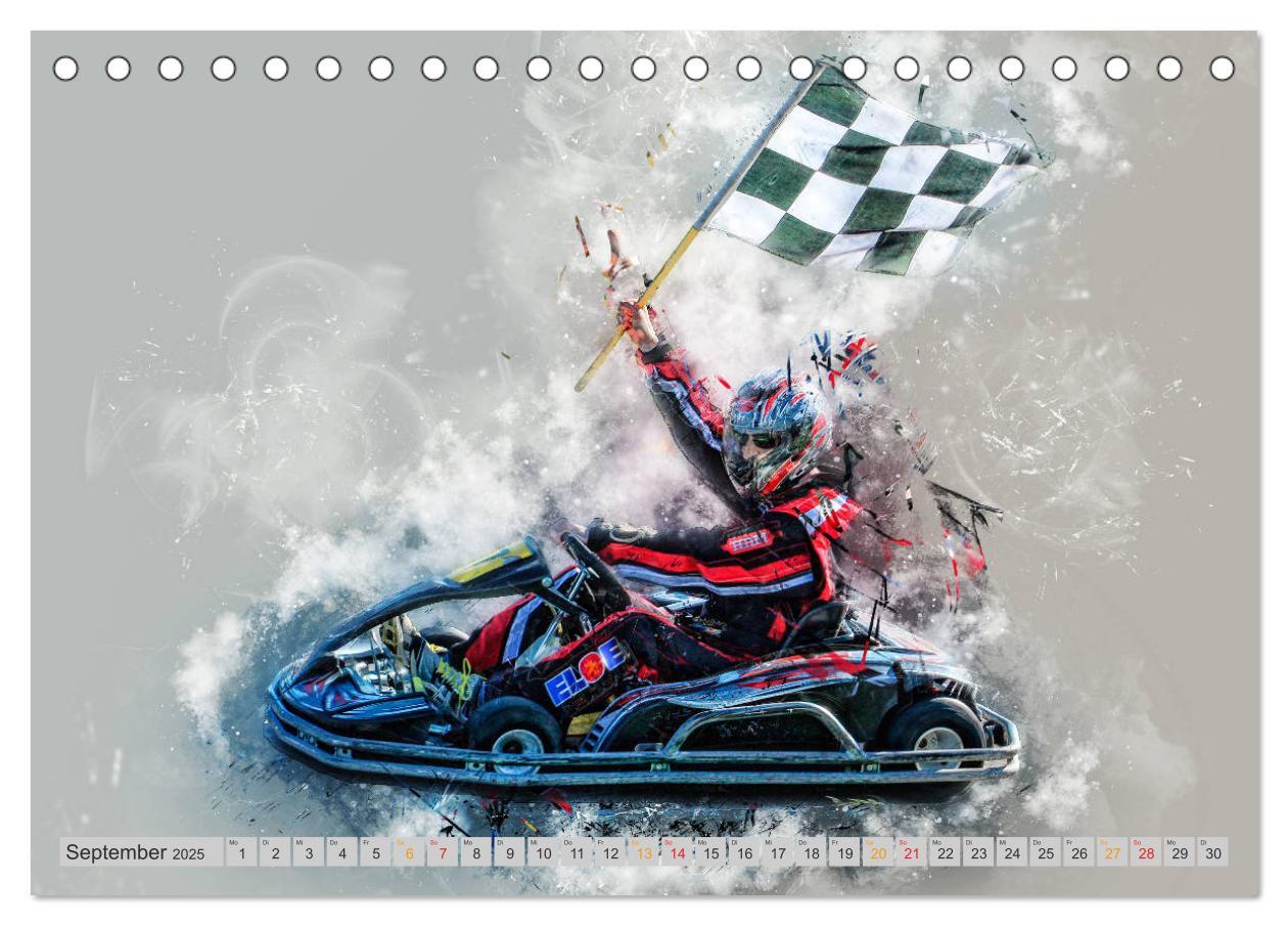 Bild: 9783435386161 | GoKart - extrem cool (Tischkalender 2025 DIN A5 quer), CALVENDO...