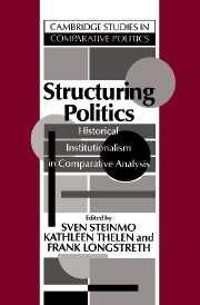 Cover: 9780521428309 | Structuring Politics | Sven Steinmo (u. a.) | Taschenbuch | Englisch