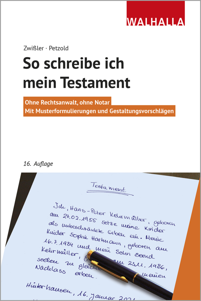 Cover: 9783802941481 | So schreibe ich mein Testament | Finn Zwißler (u. a.) | Taschenbuch