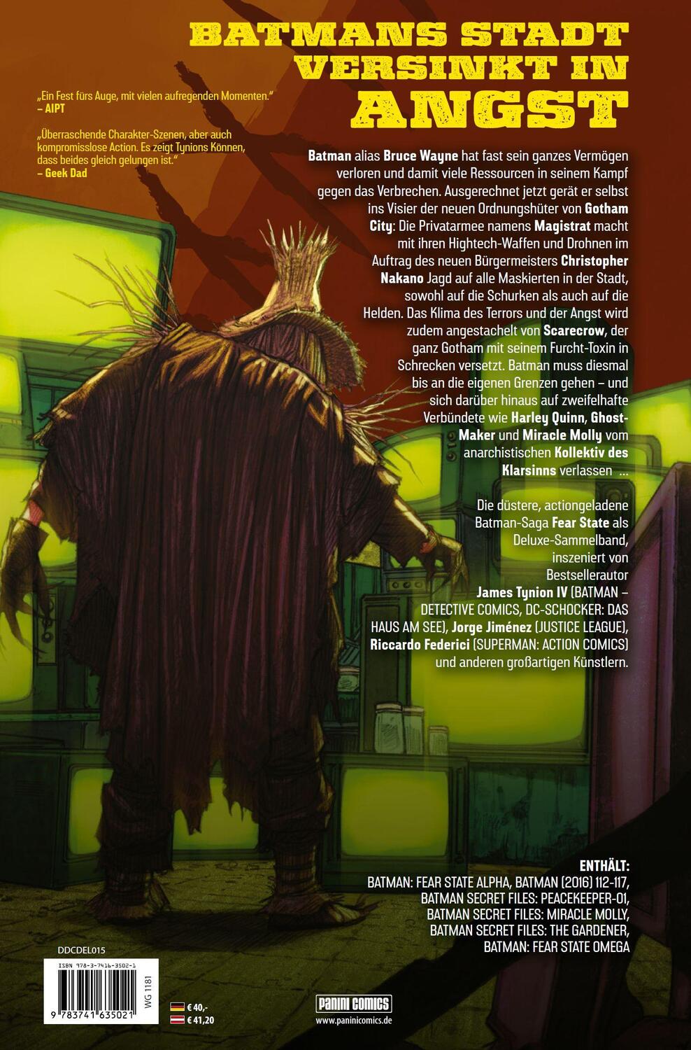 Rückseite: 9783741635021 | Batman: Die Fear State Saga (Deluxe Edition) | James Tynion Iv (u. a.)
